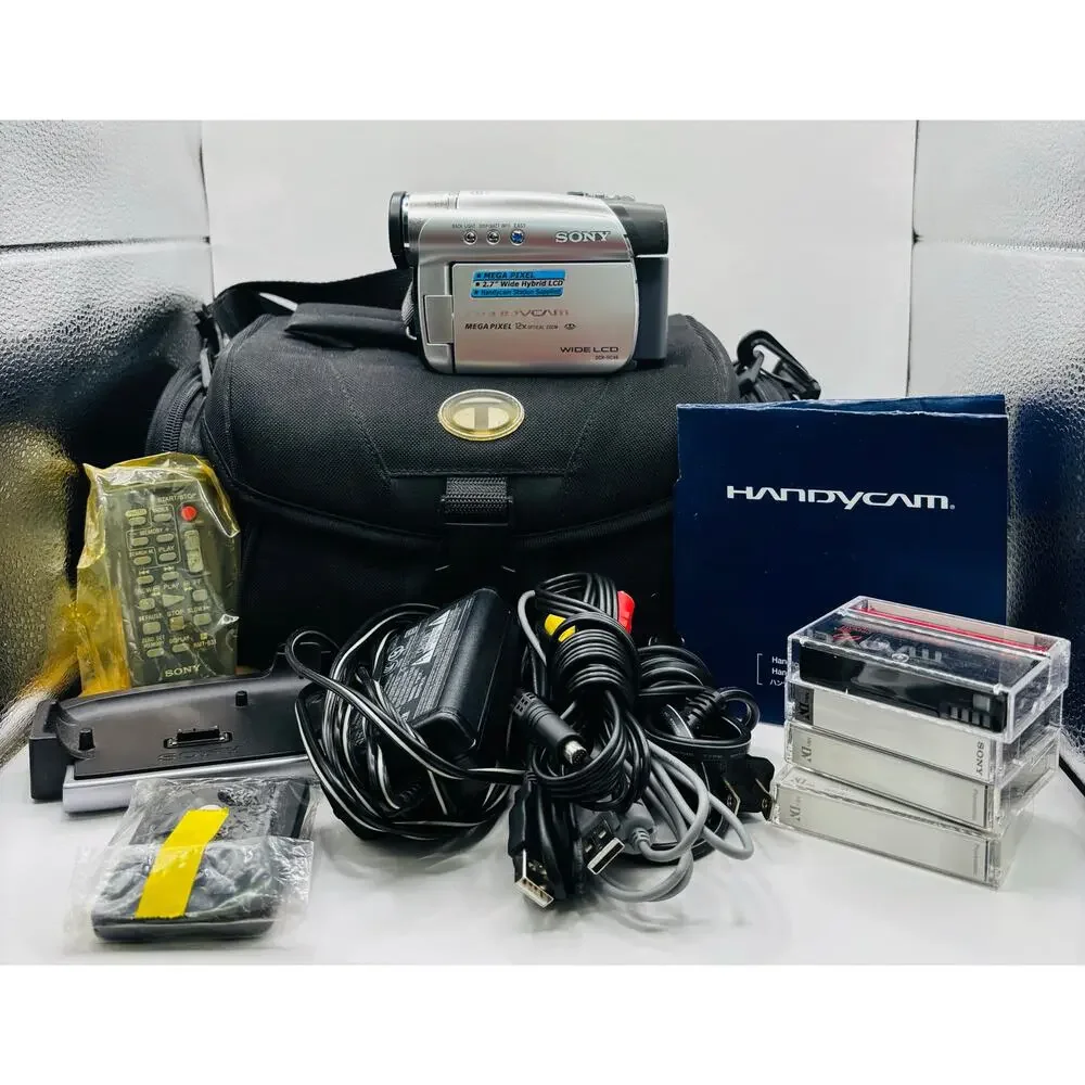 Sony Handy Cam DCR HC46 with Case, Charging Dock, and All Cords, 2006